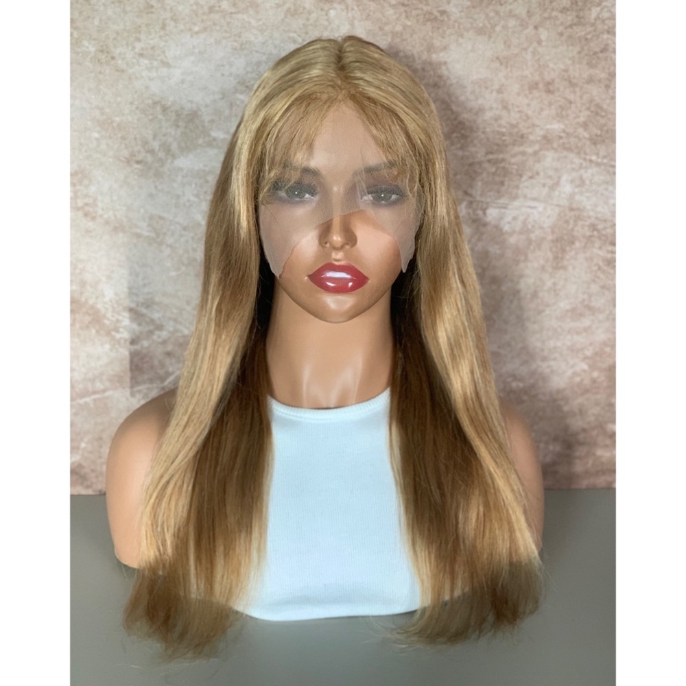 Human Hair Golden Blonde Lace Front Wig
